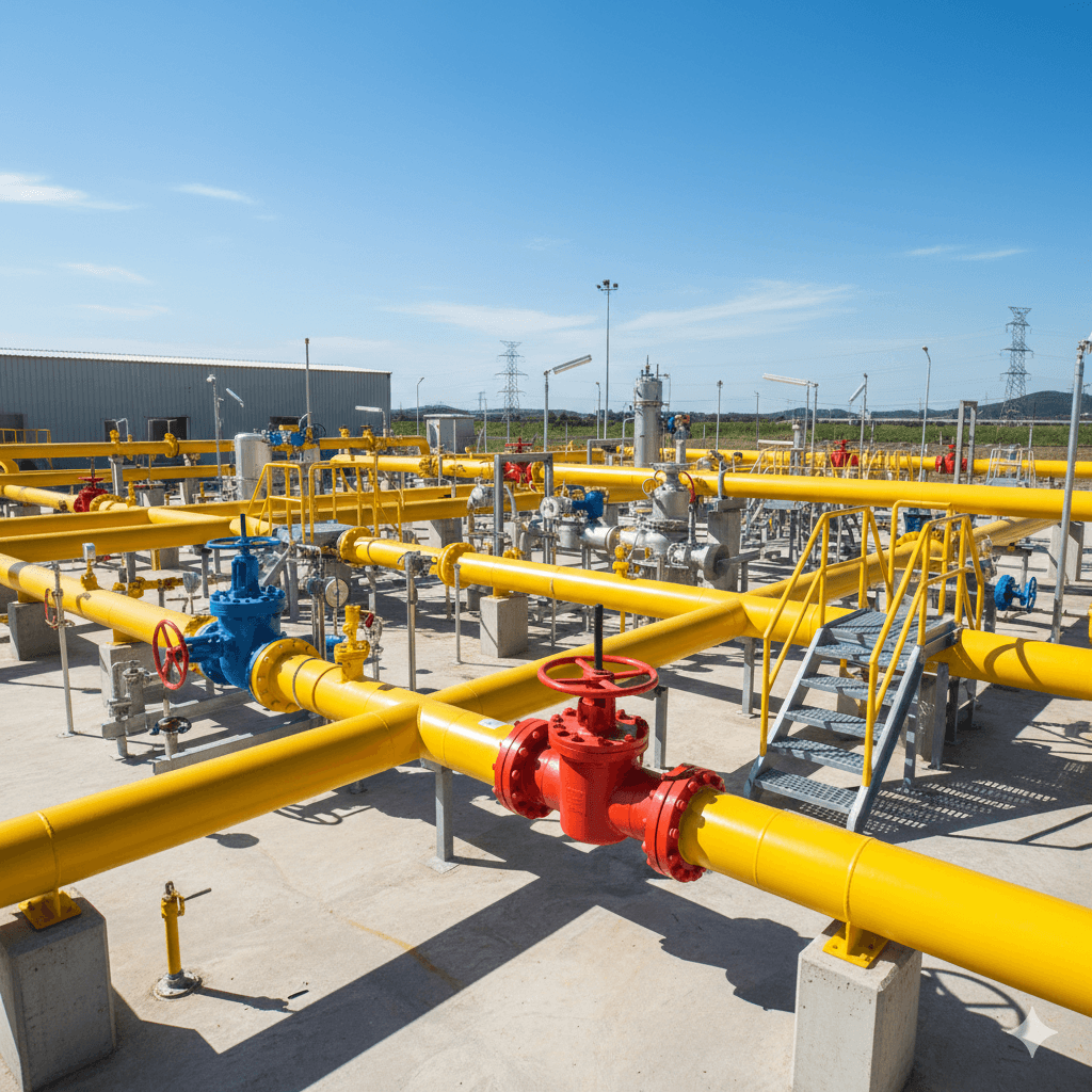 Gas distribution networks